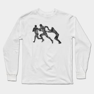 Rugby player black and white Long Sleeve T-Shirt